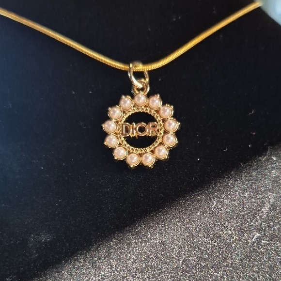 Dior Jewelry - Upcycled Gold Necklace with Pearl Accents #5